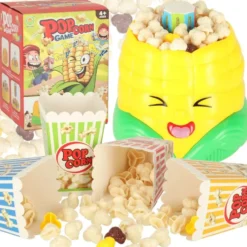 Popcornspel färdighetsspel för barn 4+ 2–4 spelare med popcornmaskin