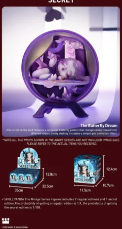 POP MART SKULLPANDA The Mirage Series Figurer Mystery Box 1PC/9ST POP MART Blind Box Actionfigur Söt leksak