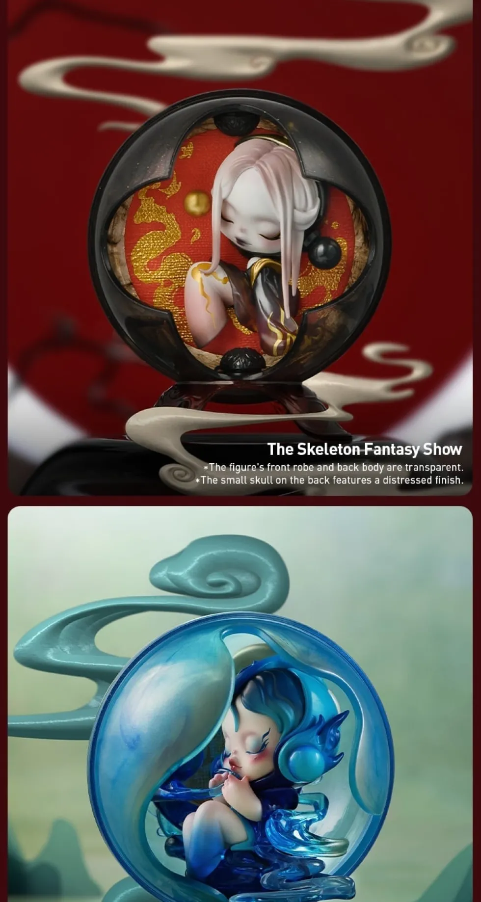 POP MART SKULLPANDA The Mirage Series Figurer Mystery Box 1PC/9ST POP MART Blind Box Actionfigur Söt leksak
