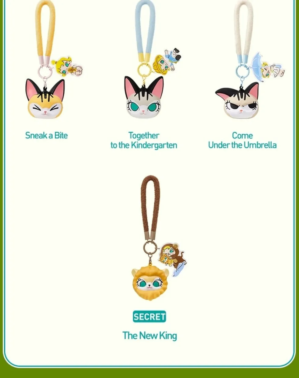 POP MART THE MONSTERS Baby Molly & Baby Tabby Series-Pinch Pendant Blind Box 1PC/6ST Blindbox