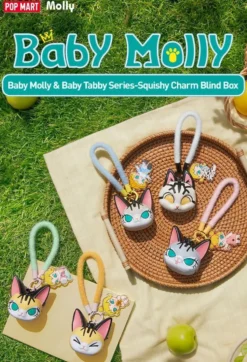 POP MART THE MONSTERS Baby Molly & Baby Tabby Series-Pinch Pendant Blind Box 1PC/6ST Blindbox