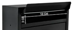 Postlåda svart galvaniserat stål med lock och 2 nycklar 32 cm