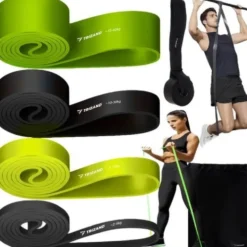 Powerband träningsband set 4-pack 2-40 kg med dörrankare & väska