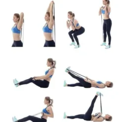 Powerband träningsband set 4-pack 2-40 kg med dörrankare & väska