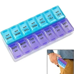 Praktiskt 14 Fack Medicinask Tablettask Dosett