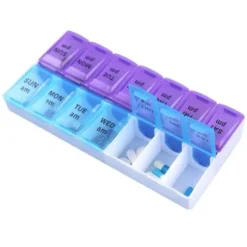 Praktiskt 14 Fack Medicinask Tablettask Dosett