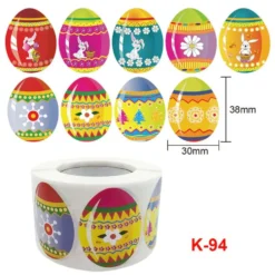 Påsk klistermärken på rulle 500-pack 3,8x3 cm
