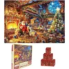 Pussel adventskalender 2026 julpussel 1008 bitar Jultomte 24 lådor