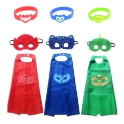 Pyjamashjältarna Kattpojken Ugglis Gecko / Maskeraddräkt för barn