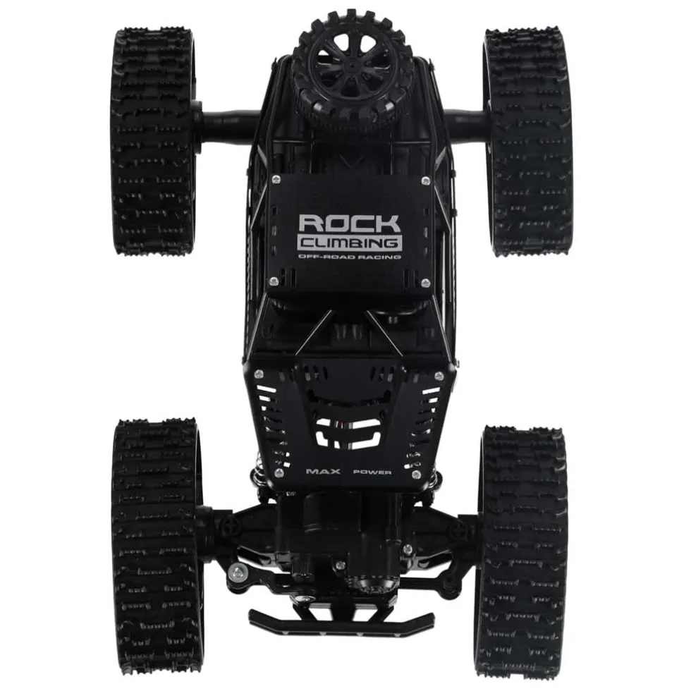 Radiostyrd RC Rock Crawler 4x4 med hjul & larvband 2.4 GHz svart