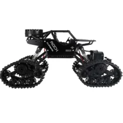 Radiostyrd RC Rock Crawler 4x4 med hjul & larvband 2.4 GHz svart