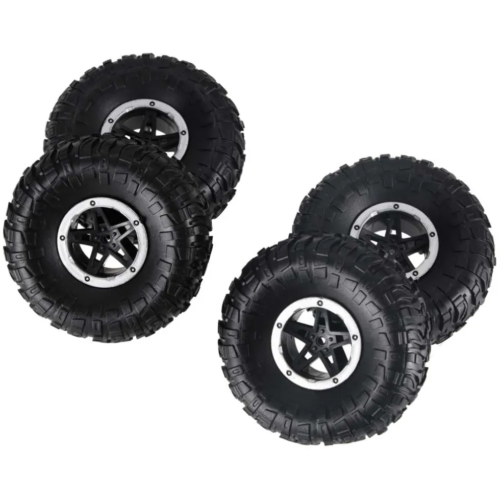 Radiostyrd RC Rock Crawler 4x4 med hjul & larvband 2.4 GHz svart