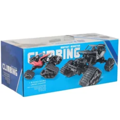Radiostyrd RC Rock Crawler 4x4 med hjul & larvband 2.4 GHz svart