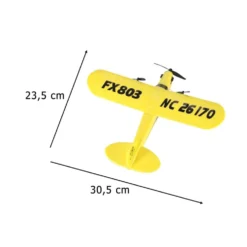RC-flygplan Piper FX803 2.4 GHz med sändare, 150 mAh batteri gul