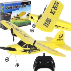 RC-flygplan Piper FX803 2.4 GHz med sändare, 150 mAh batteri gul