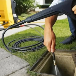 Rengöringsslang för högtryckstvätt 20 m med 4 adaptrar, 138 bar