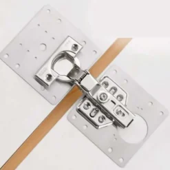Reparationsplattor / Gångjärnsförstärkning i rostfritt stål 4-pack