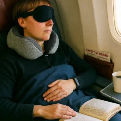 Rese-kit 3 i 1 med memory foam nackkudde och sovmask