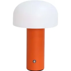 Retro Bordslampa Svamp - Trådlös Uppladdningsbar LED Lampa Orange