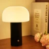 Retro Bordslampa Svamp - Trådlös Uppladdningsbar LED Lampa Svart