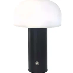 Retro Bordslampa Svamp - Trådlös Uppladdningsbar LED Lampa Svart
