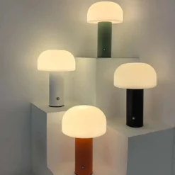 Retro Bordslampa Svamp - Trådlös Uppladdningsbar LED Lampa Grön