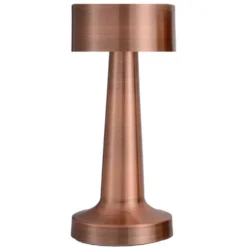 Retro Uppladdningsbar Bordslampa av Metall Dimmer Koppar