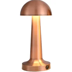 Retro Uppladdningsbar Bordslampa av Metall Dimmer Koppar