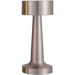 Retro Uppladdningsbar Bordslampa av Metall Dimmer Silver