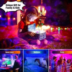 RGB Stjärnprojektor LED Nattlampa med Bluetooth Högtalare och Fjärrkontroll