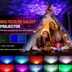 RGB Stjärnprojektor LED Nattlampa med Bluetooth Högtalare och Fjärrkontroll