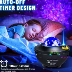 RGB Stjärnprojektor LED Nattlampa med Bluetooth Högtalare och Fjärrkontroll