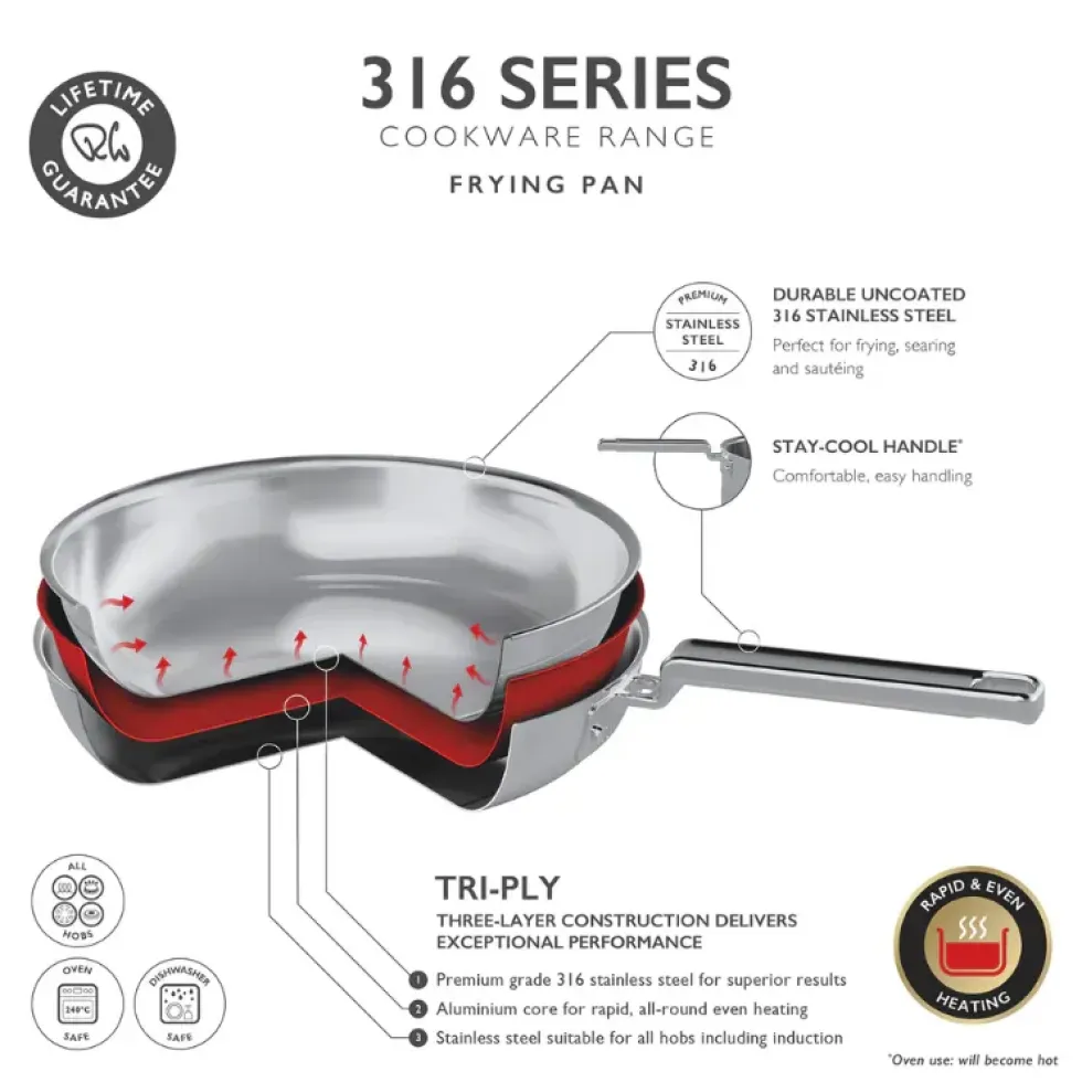 Robert Welch 316 Series Cookware stekpanna 28 cm