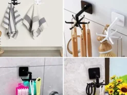 Roterbar hängare med 6 krokar