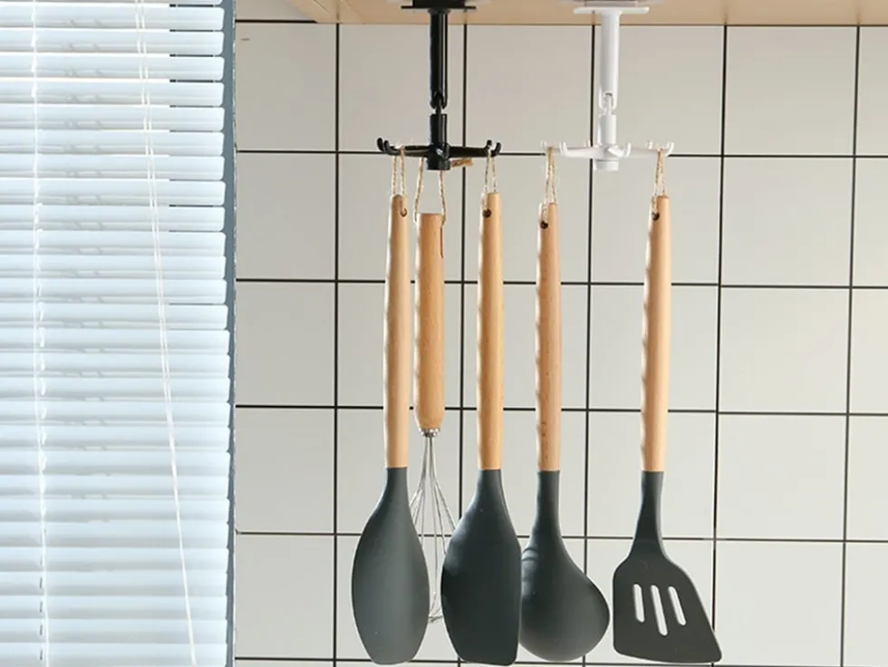 Roterbar hängare med 6 krokar