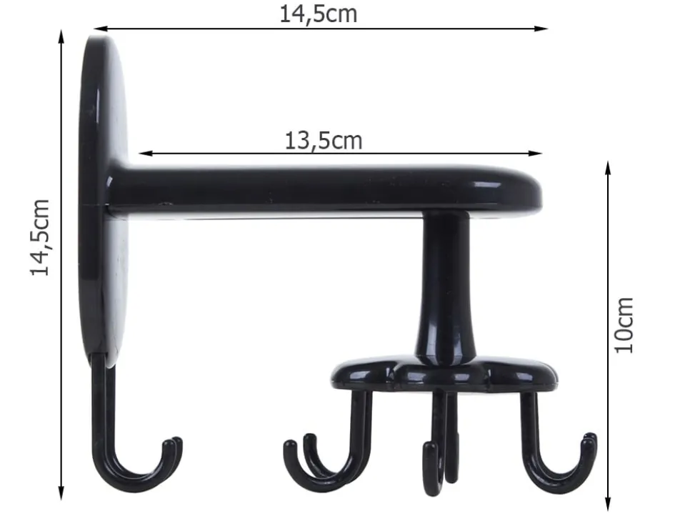 Roterbar hängare med 8 krokar