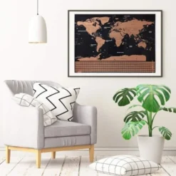 Scratch Map världskarta 82 x 59 cm