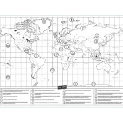Scratch Map världskarta 82 x 59 cm
