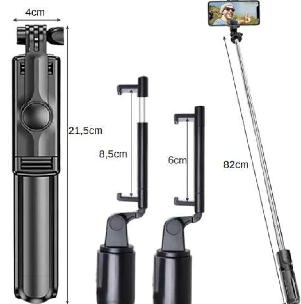 Selfiestick / tripod mobilstativ med bluetooth fjärrkontroll