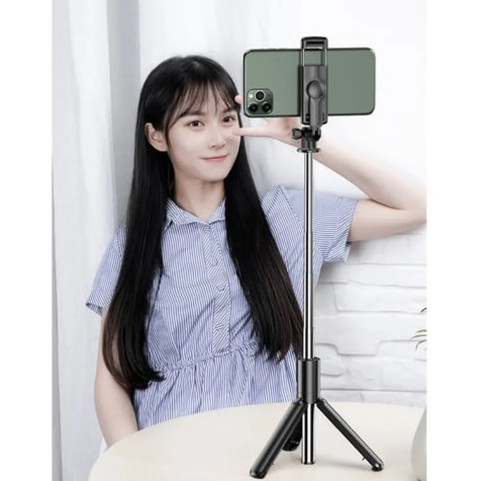 Selfiestick / tripod mobilstativ med bluetooth fjärrkontroll