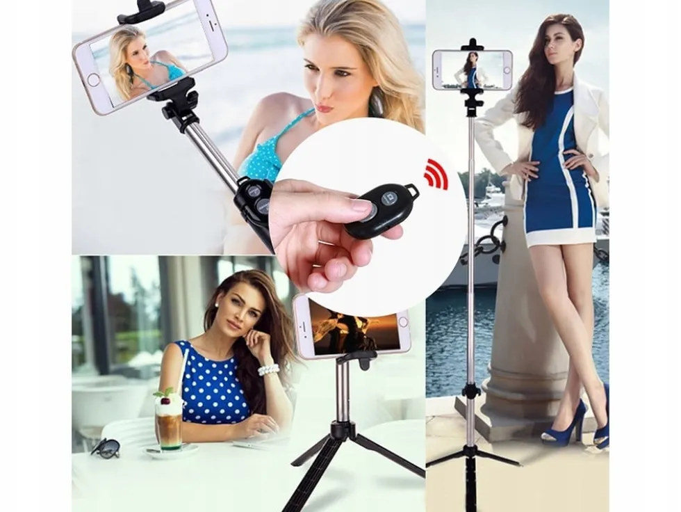 Selfiestick / tripod mobilstativ med bluetooth fjärrkontroll