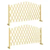 Set med 2 utdragbara träpaneler för utomhusbruk, för terrassdekoration, 180x30x103 cm, naturfärgad