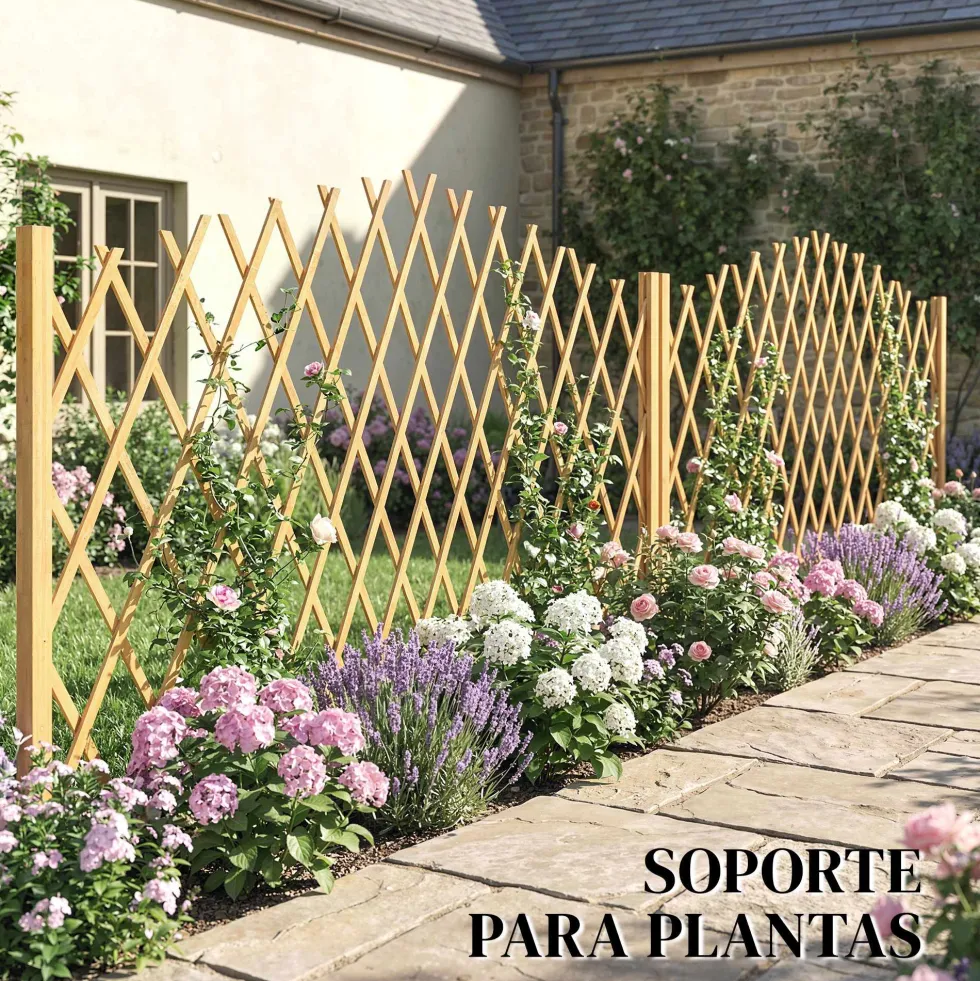 Set med 2 utdragbara träpaneler för utomhusbruk, för terrassdekoration, 180x30x103 cm, naturfärgad