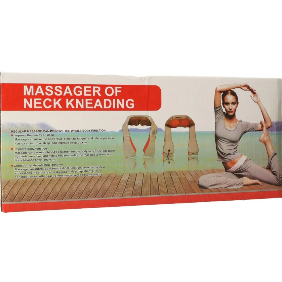 Shiatsu massagekrage med värme, roterande massagehuvuden, 230V