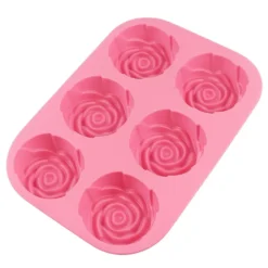 Silikonform med rosor för bakning och gjutning