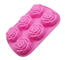Silikonform med rosor för bakning och gjutning
