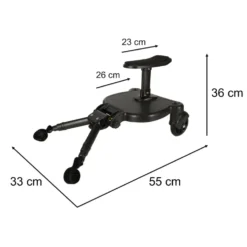 Sitsförlängare till barnvagn med bälte svart 25 kg universell