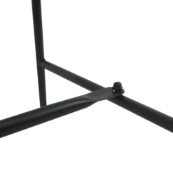2-sits trädgårdsbänk, robust, rostfri, 107x55,5x92cm, svart, parkbänk för terrass och trädgård