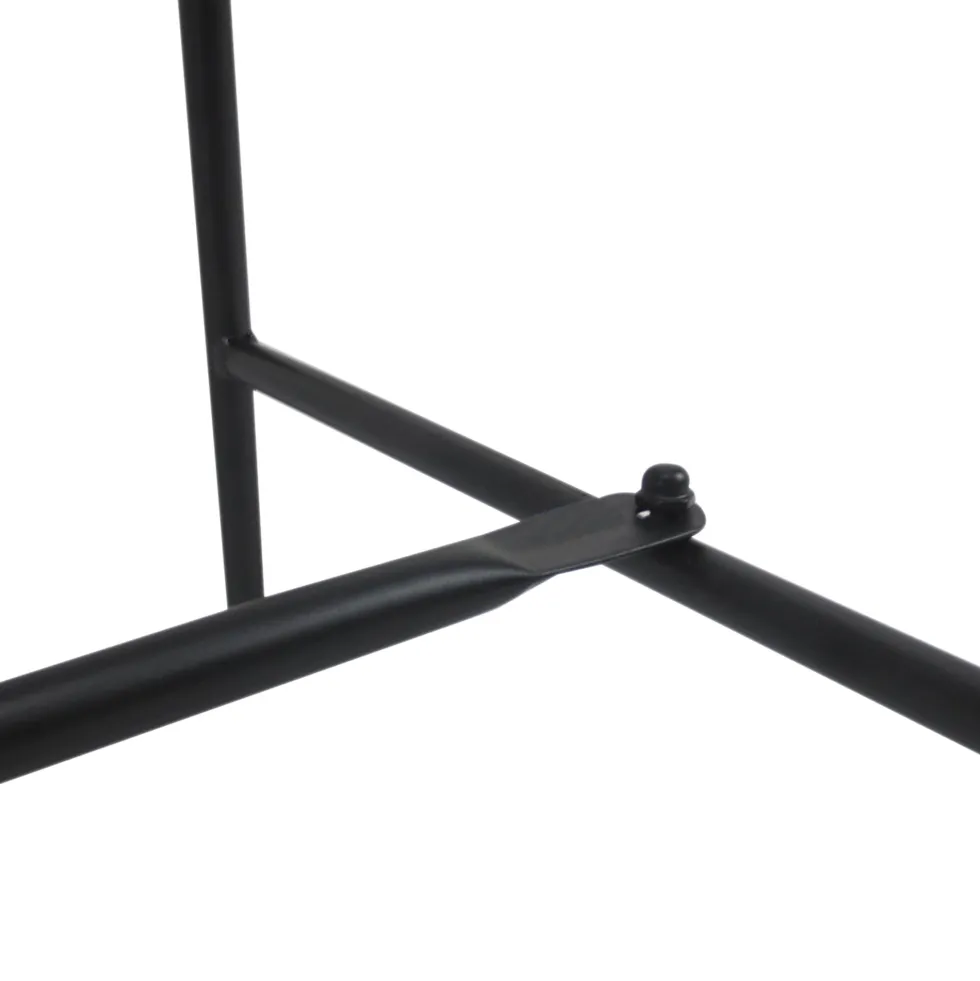 2-sits trädgårdsbänk, robust, rostfri, 107x55,5x92cm, svart, parkbänk för terrass och trädgård