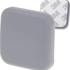 Självhäftande dörrstopp i silikon 4x4 cm grå för vägg och kakel